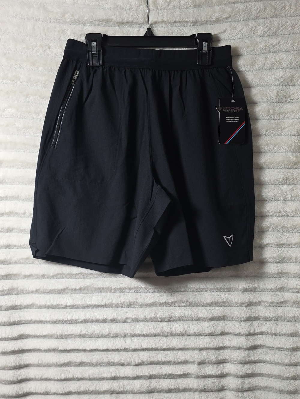 0536 Korsa Men's Black Athletic Shorts‎